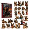 Pet Themed Holiday Party Supplies 24 Day Dog Advent Calendar, Cute 2D Flat Chihuahua Hanging Ornaments, Calendar Different Acrylic Pendants