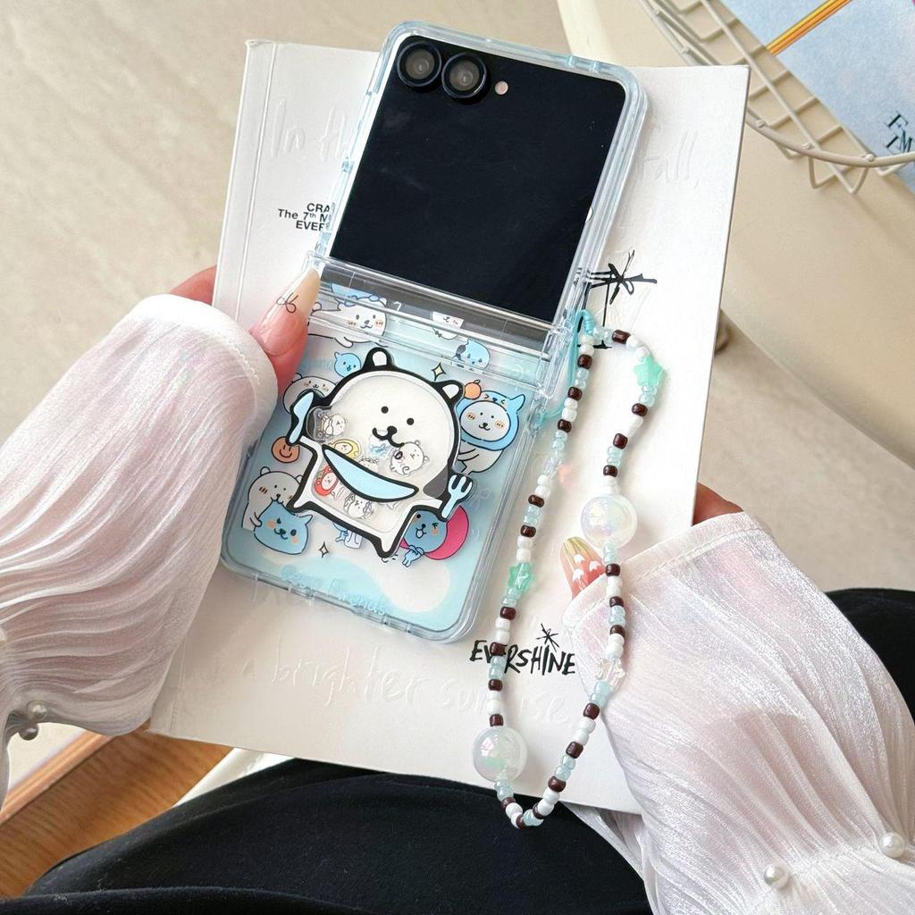 Korean Style Flower Samsung Z Flip7 Drop-Proof Case for Women - Fits Z Flip6, Flip3, Foldable Screen, Creative Design