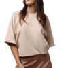 2024 European & American Women's Casual Loose Solid Color Short-Sleeved T-Shirt for Spring/Summer
