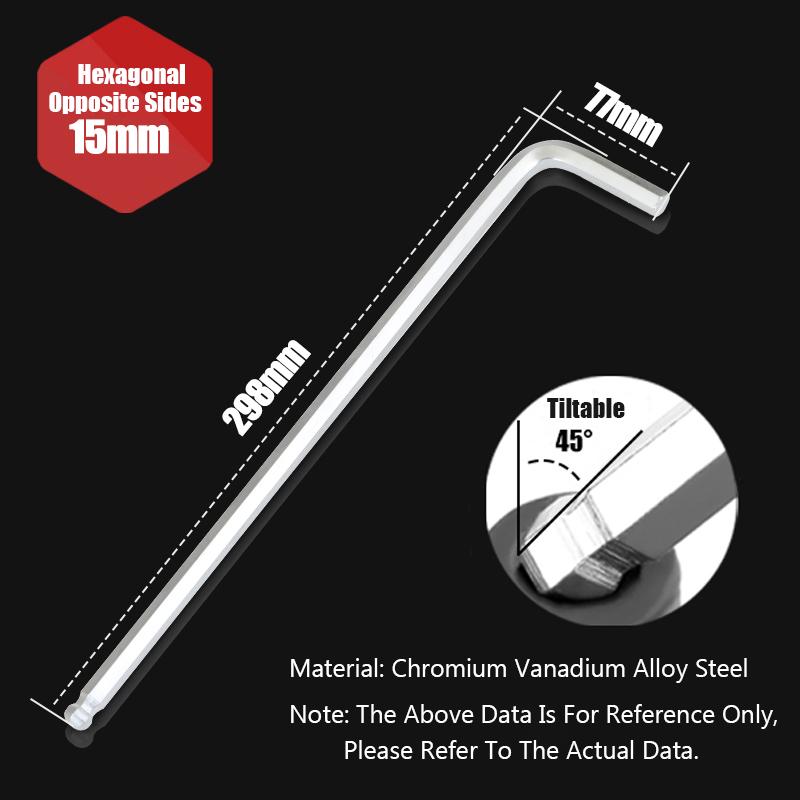 1.5-2-2.5-3-4-5-6-8-10-20Mm Professional Allen Wrench L Shaped Round Head Hexagonal Keys L-Type Repair Tools Hand Tool