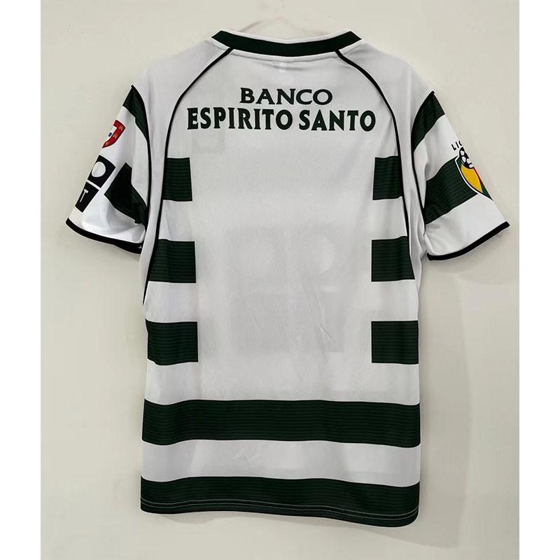 Vintage fotbalový dres Sporting Lisabon FC s krátkým rukávem pro muže, z bambusového vlákna, velikosti S-XXL