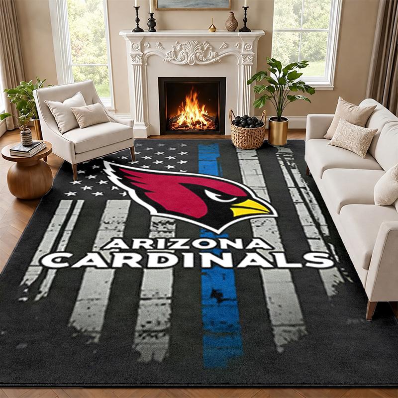 Arizona Cardinals Carpet Door Mat for Living Room or Bedroom Protective Mat Under Chair Office Decoration Christmas Gift Birthday Present
