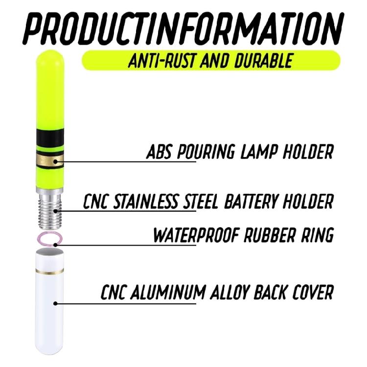6pcs Night Angling LED Floating Tip Light, Luminescent Fishing Glowing Stick, Portables  Bright Bobbers  Light for Angling