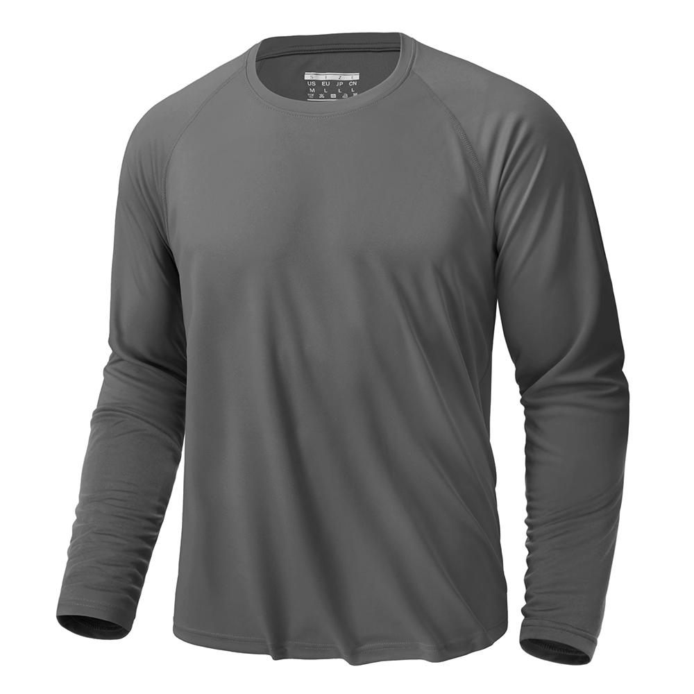 TACVASEN UPF 50+ Sonnenschutz T-Shirts Herren Schnelltrocknend Langarm Sport T-Shirts Performance Sport T-Shirts Oberteile