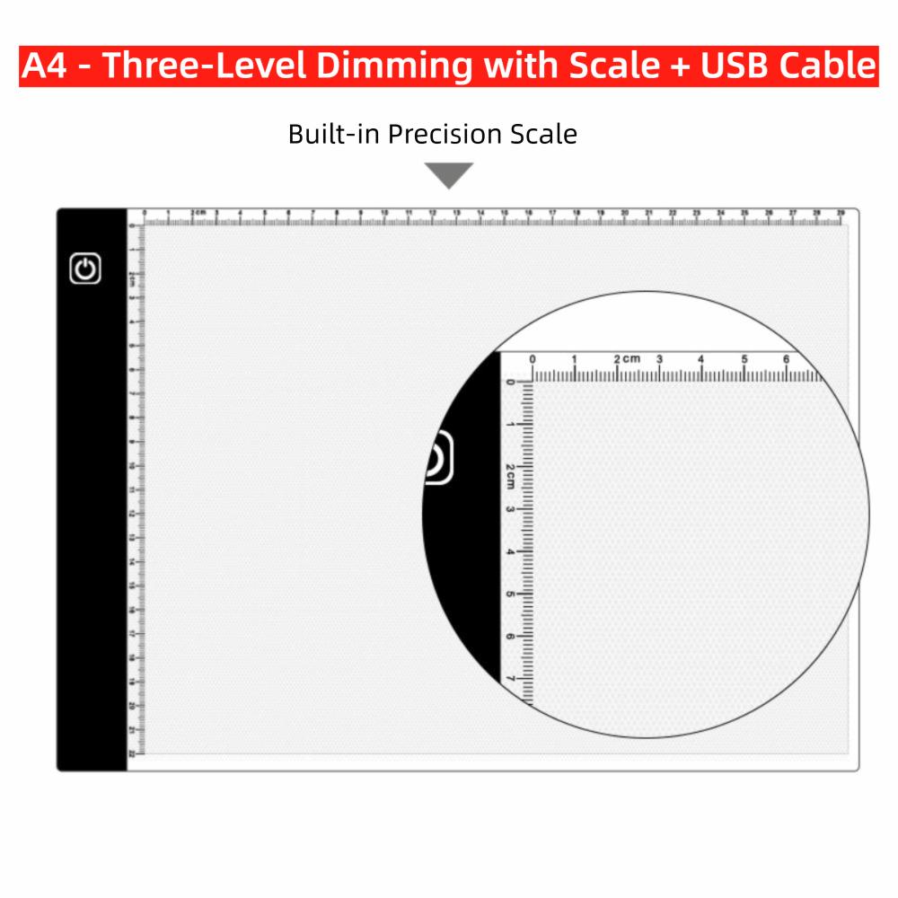 Three Level Dimmable Led Light Pad Brightness Adjustable Led Drawing Copy Board Painting