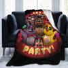 FNAF At Freddys Let's Party Blanket Velvet Autumn/Winter   Multifunction Super Warm Throw Blanket for Sofa Office Bedspread