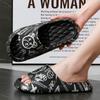 EVA Slippers Outdoor Wear Indoor Home Bathroom Non-slip Household Printing Thick Bottom Sports Cool Slippers