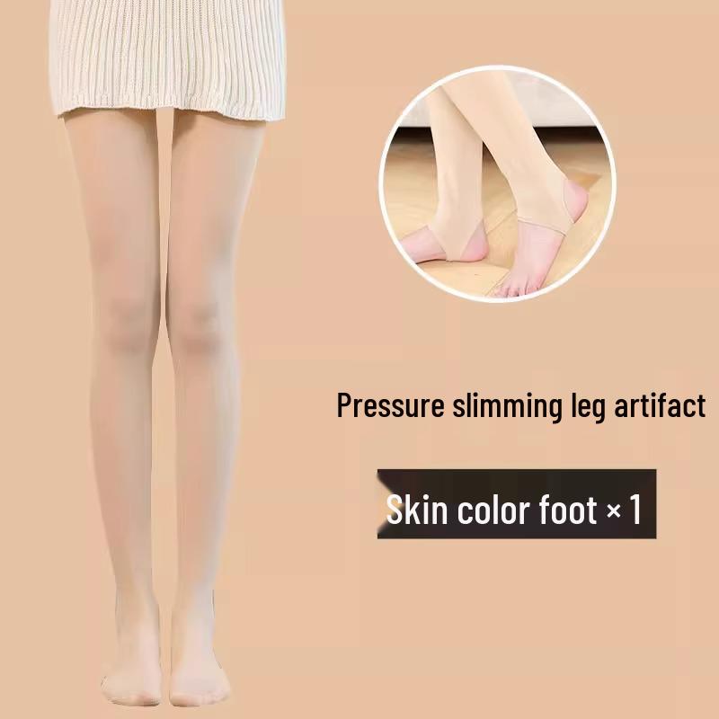 Women's Sheer Black Leggings - Spring/Autumn, Winter Plus Velvet, Strong Compression Slimming Socks