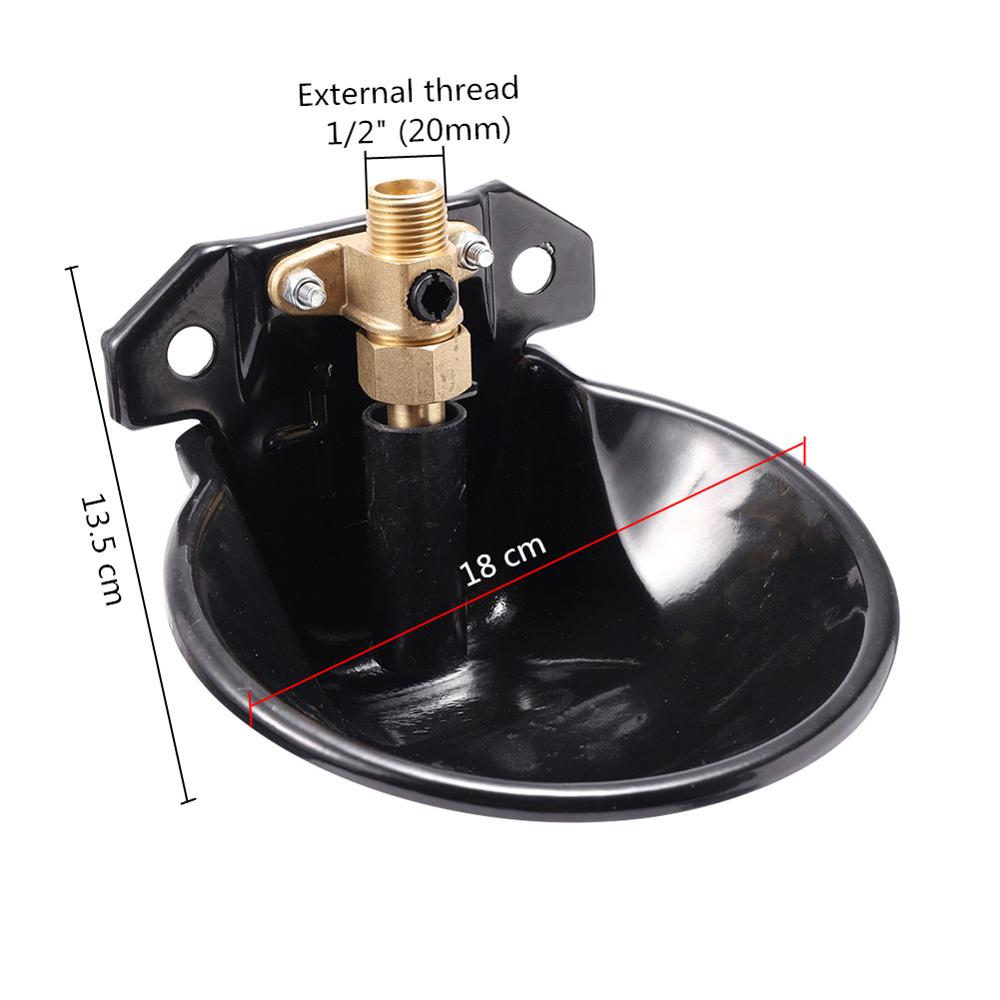 Automatic sheep water bowl cast iron drinking goat lamb drinker water bowl with copper valve 20mm pipe farm feeding equipment
