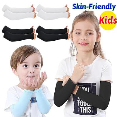 Children Sleeves Armband Compression Unisex Anti-UV Sleeve Cooling Sun Protection Arm Sleeve for Boy Girl Outdoor Sports Cycling