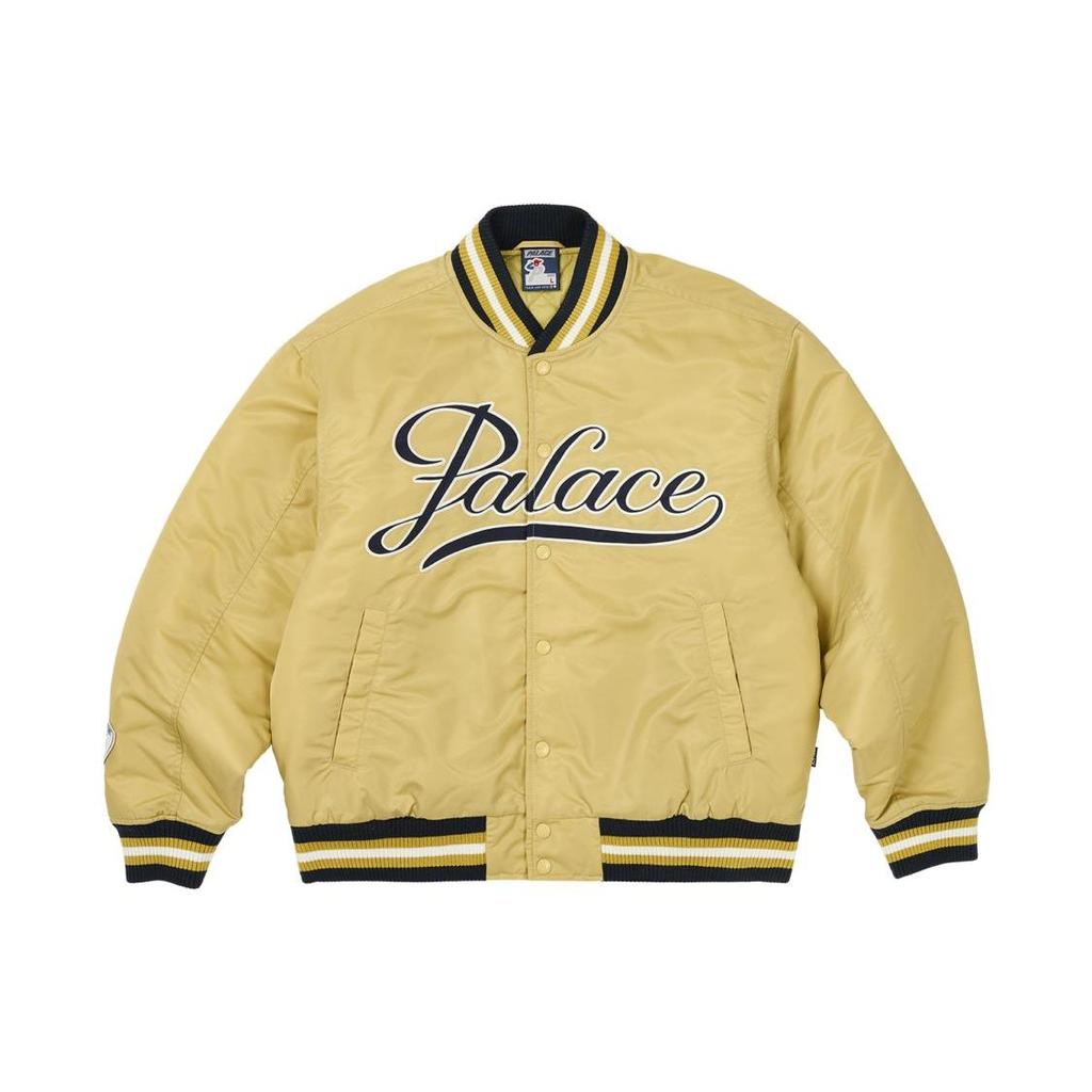 Palace Satin The Arena Jacket Gold Unisex Outerwear P25JK029