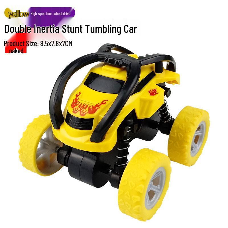 Children's Toy: Inertia-Powered 4WD Stunt Off-Road Vehicle