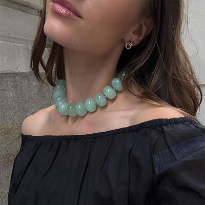 Bohemian Fashion Casual Dopamine Resin Bead Necklace Charms Chunky Jewelry Suitable Women Daily Vacation Wear Women Accessories