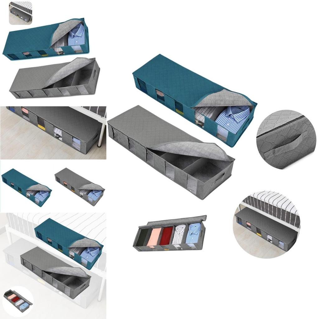 Foldable Non-woven Bed Bottom Storage Bag For Clothes And Quilts Moisture-proof And Dustproof