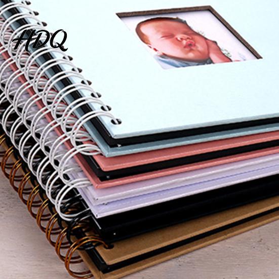 Small Photo Album Album 6 Inch Baby Memory Book Mini Scrapbook for Kids with Stickers & Decorative Compact Borders DIY First Year Milestone