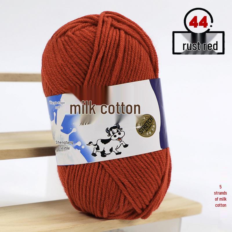 Filato di Cotone Lattiginoso a 5 Fili per Maglia & Uncinetto - Kit Fai da Te per Sciarpa, Coperta Lavorate a Mano di Spessore Medio