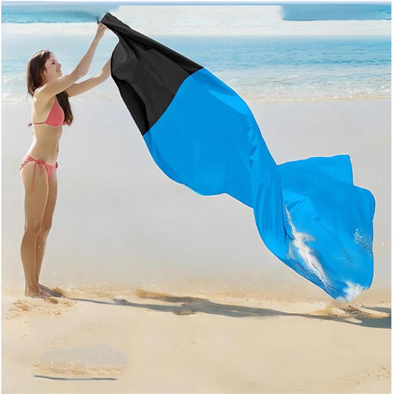 Sandproof Portable Beach Blanket, Waterproof Foldable Large Lightweight Mat for Picnic & Camping