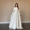 Spring Court Style French White Chiffon Double Layer Princess Evening Gown