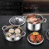 304 Stainless Steel Multipurpose Cooking Pot 32cm Diameter 20cm Height for Home Stovetop Soup Making Daily Use