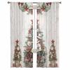 Christmas And Winter In The West Curtains For Living Room Bedroom Home Decoration Window Voile Tulle Curtain Drapes