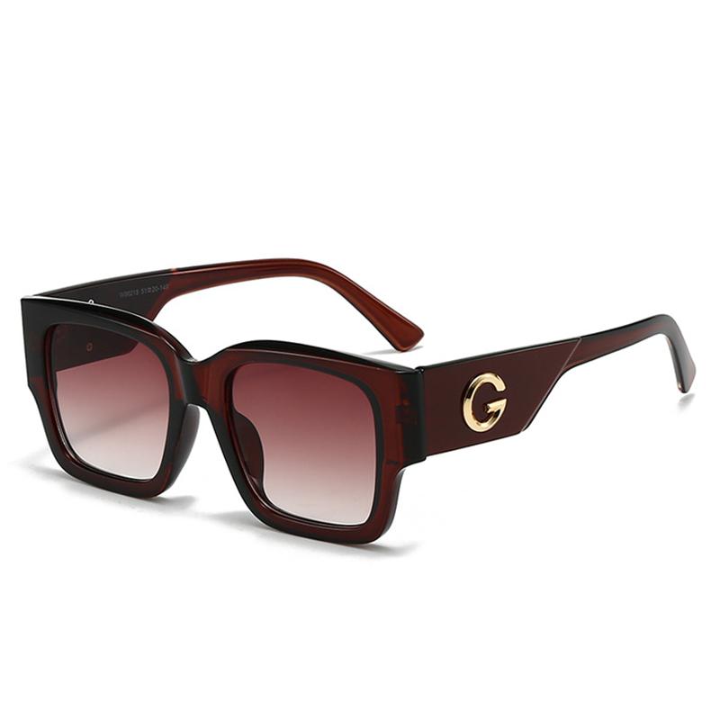 New Fashion Brand Luxury Designer Sunglasses Women  Letter G Square Outdoor Vintage Shades Glasses Summer Travel Sunglasses