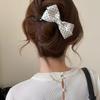 Elegant Dot Bow Hair Clips for Girls Satin Twist Hairpins Hairgrip Korea Back of Headwear Barrettes Women Hair Accessories