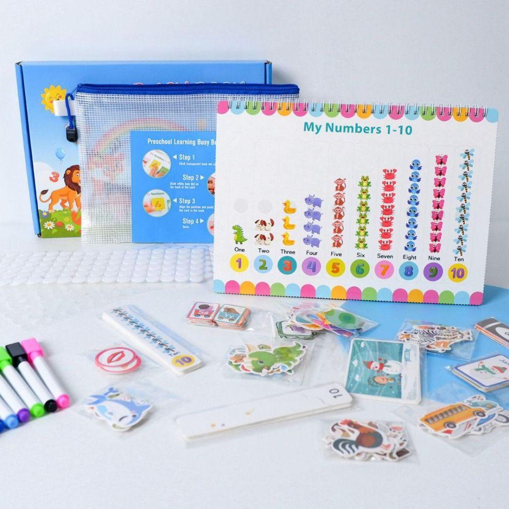 

Puzzle Preschool Busy Book Repeated Pasting. Children Diy Sticker Book Enlightenment 1set
