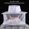 Beekeeping Professional Cap Beekeepers Hat with Brim Face Thickening Sunscreen Half-Length Special Protection Beekeeper