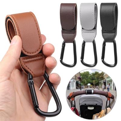 1Pc Baby Stroller Leather Hook Carabiner Hook Child Seat Handle Velcro Hook, Holiday Gift