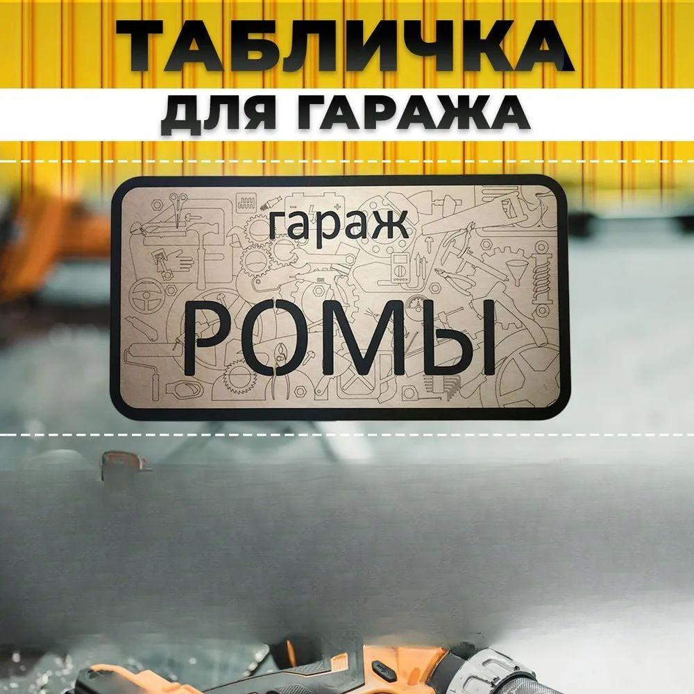 Garage Sign with Name Sanek, Garage Rules Sign