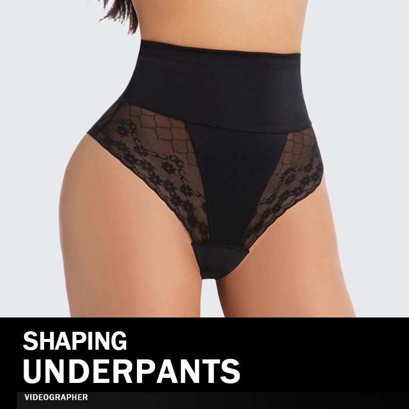 

Women s Shapewear Thong Panties High Waist Flat Belly Butt Lifter Body Shaper Slimming Underwear Postpartum Belly Shaping Panty M чорний
