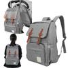 Mommy Bakcpack Waterproof Maternity Nappy Bag Large Capacity Stroller Hanging BagGray