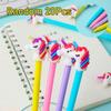 20Pcs Kawaii Cute Cartoon Unicorn Style Neutral Pen 0.5mm Black Ink Creative Neutral Pens Writing for School Supplies Office Stationery Pens