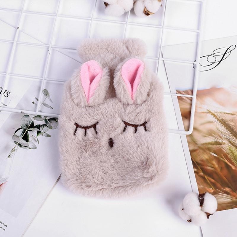 Winter Hot Water Bottle Pvcplush Shoulder Hand Warmer Heat Pack Reusable Heating Bag Household Thermal Sack Replacement C