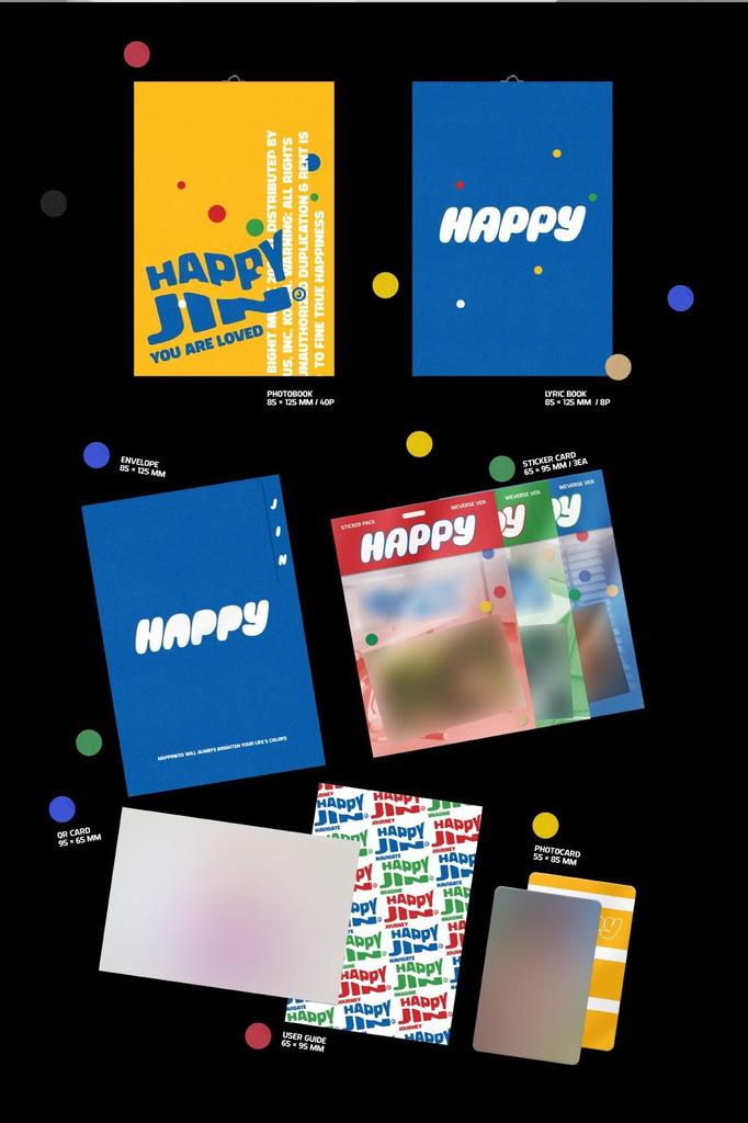 JIN Albums Is a Digital Album and Does Not Include a CD [Happy (Weverse Ver.)] (Korean Edition) This (app Required)