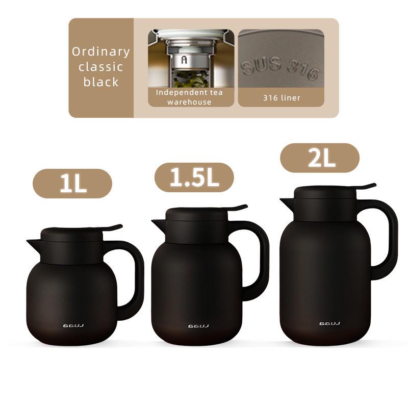 316 Stainless Steel Insulated Water Bottle with Tea Separator, Large Capacity