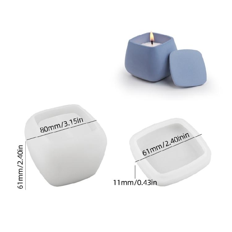 Silikon Epoxidharz Formen Kubische Betonvase Silikonformen für Epoxidharz Kerzenhalter Aufbewahrungsglas Heimdekoration