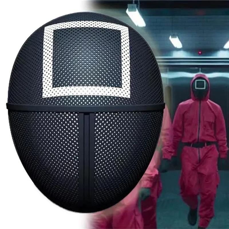 Calamari Game Cosplay Maska Rekwizyty Boss Kwadrat Koło Trójkąt Wzór Pełna Twarz Maski Imprezowe Role Play Klasyczny Kostium