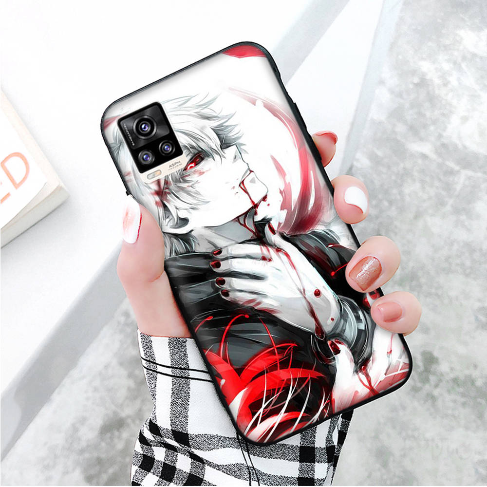 Black Case for Xiaomi Redmi 13C Note 9 iPhone XR 7 8 14 15 11 12 13 X XS Pro Max Samsung A25 S23 S24 FE Ultra Plus Tokyo Ghoul