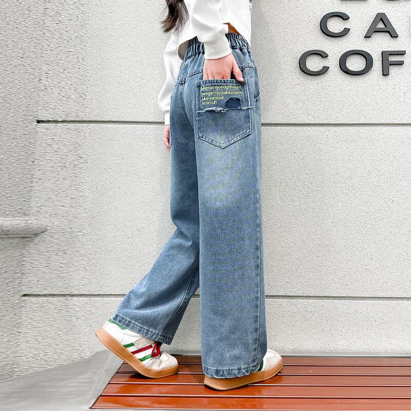 Weite gerade Jeans für Mädchen