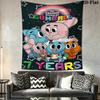 The Amazing World of Gumball Wall Tapestry Aesthetic Wall Hanging Printed Fabric Blanket Decorative Tapestries for Bedroom Living Room Home Decor