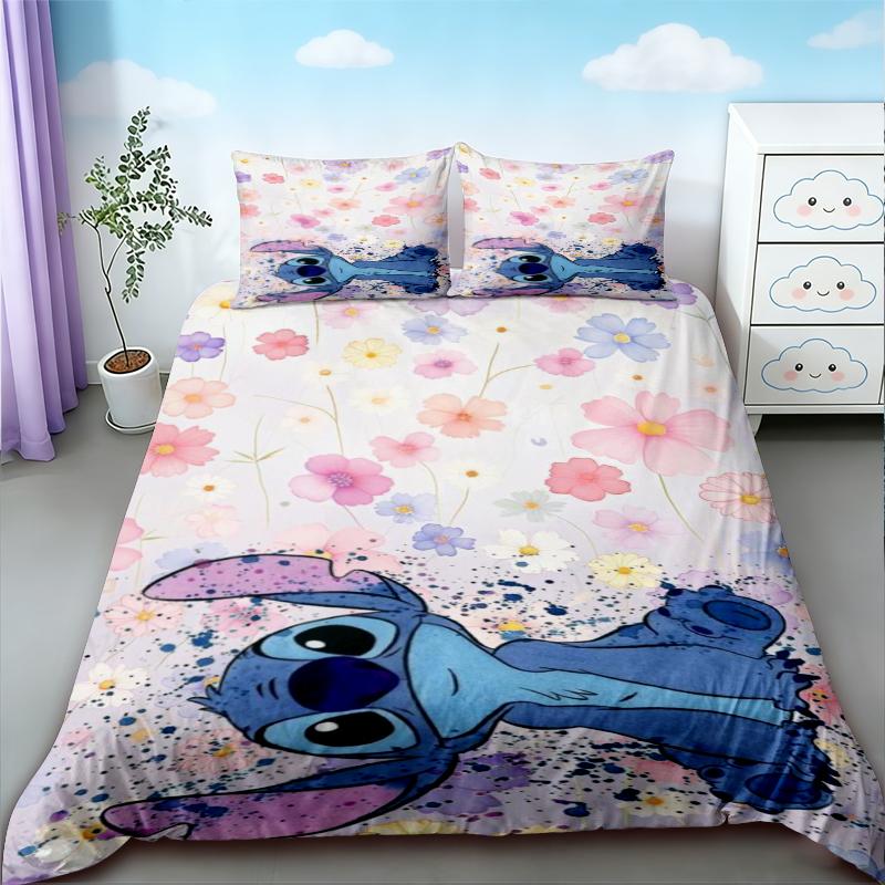 Stitch Kids Duvet Cover Set Cartoon Quilt Cover Bedding Set Queen King Full Size for Children Teens Bedroom Home Decor