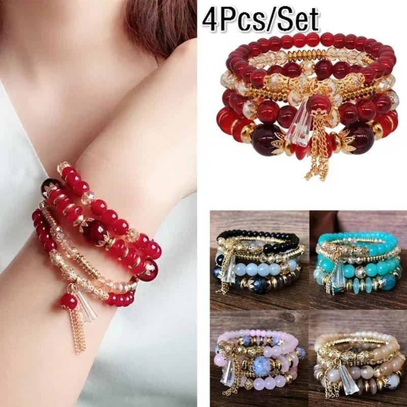 Women's Fashion Bracelet Engagement Wedding Gifts Jewelry Fashion Rainbow Crystal Stainless Steel Bracelets Accessories Gifts