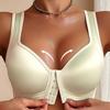 Glossy Front Buckle Underwear Women's Sports Bra Without Steel Ring To Gather and Close the Sub-breasts, Anti-sagging Large Size Bra