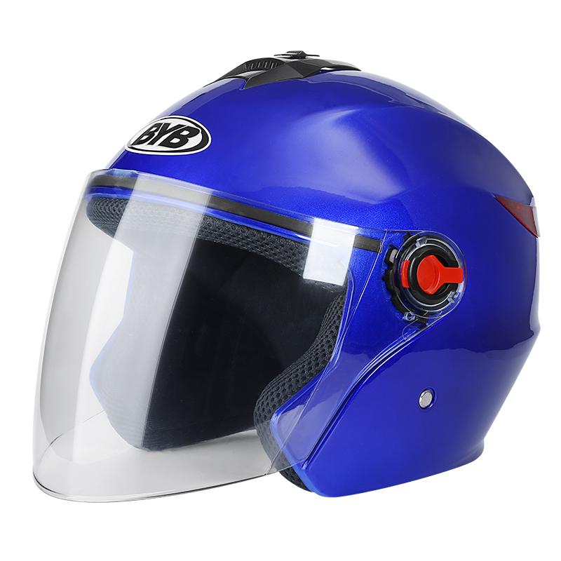 High Quality New DOT Certified ABS Half Face Motorcycle Helmet with Dual Visor and XL Size