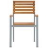 Garden Chair 2 Pcs. Brown Solid Wood Acacia Stackable