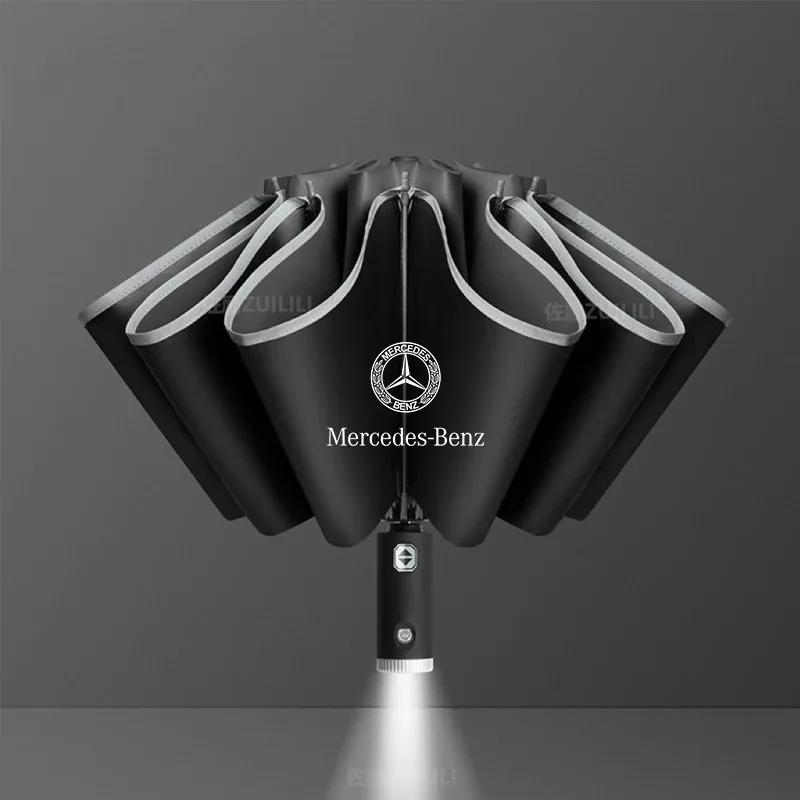 

Car Sticker Car Automatic Folding Windproof Sunshade Umbrella For Mercedes Benz A B C E S V Class GLB GLC GLE Sprinter Pilot SLK чёрный