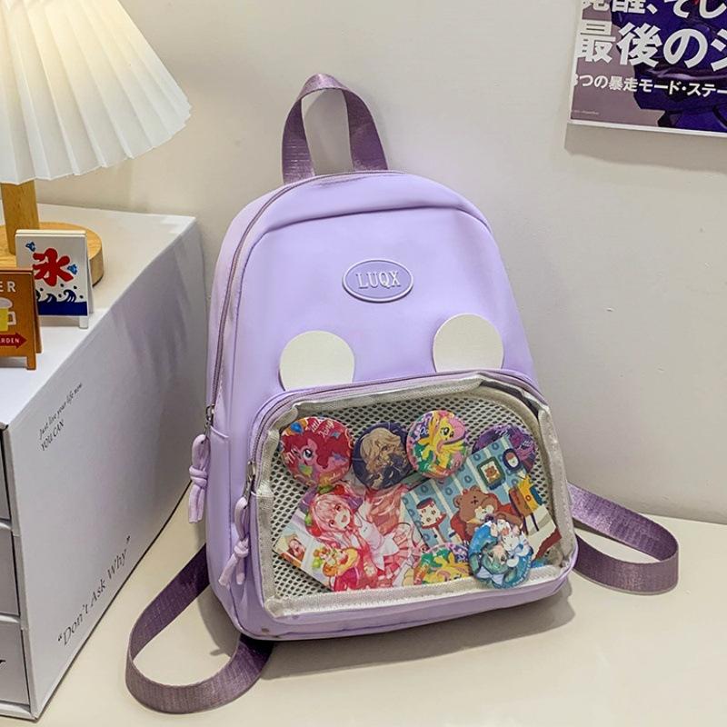 New Versatile Portable Pain Bag Women's Leisure College Style Transparent Shoulder Bag Foreign Style Ins Student Leisure Bag