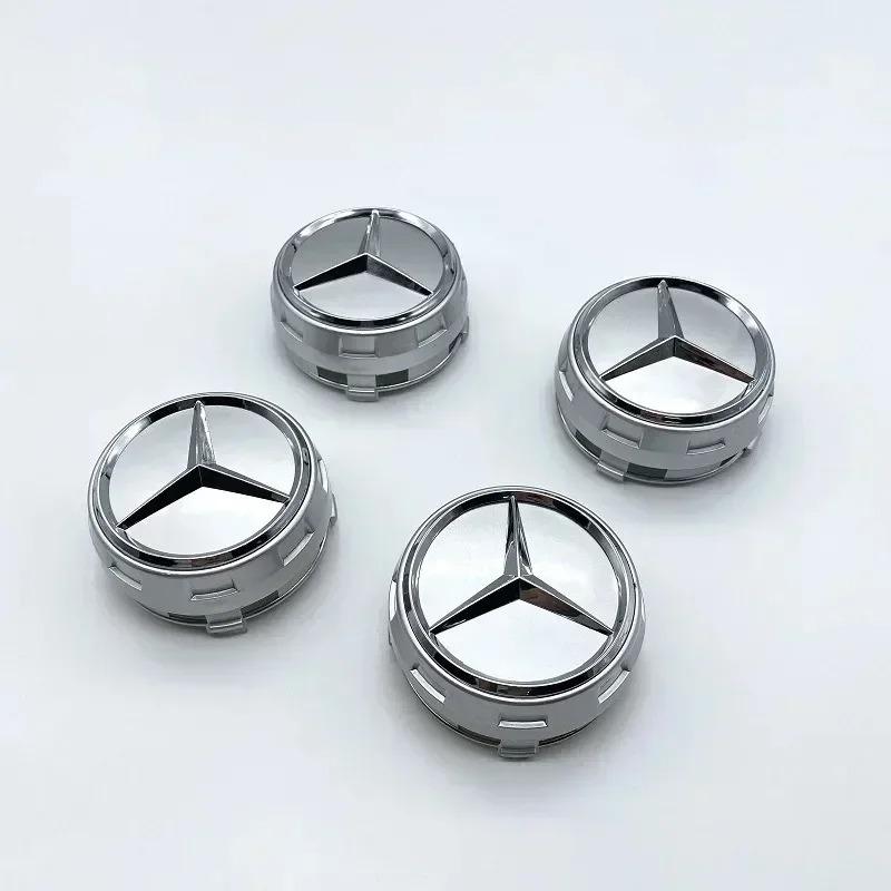 4PCS 75mm NEW Car Wheel Center Hub Caps Cover for Mercedes Benz B/C/E/S Class A Class C200L GLC GLK CLA W166 W163 W221 KF5