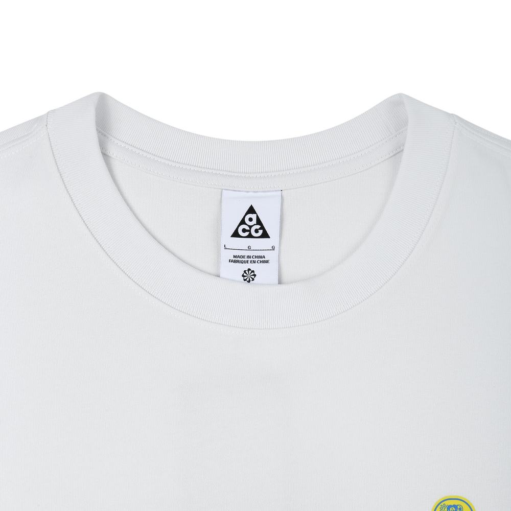 Nike ACG Series Printed Pattern Crew Neck Casual Outdoor Loose Fit Soft Long Sleeve Drop Shoulder T-Shirt Men T-Shirts Mountain-White FV3489-121